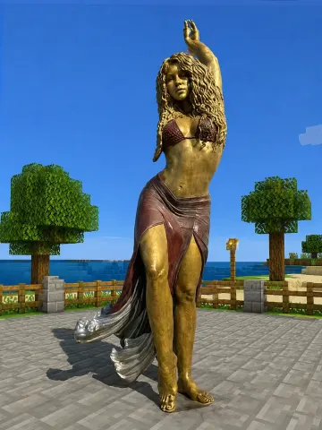 Photoreal Human in Minecraft Environment