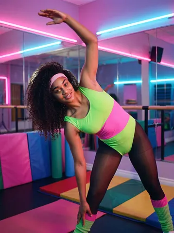 Neon Aerobics Studio Shot